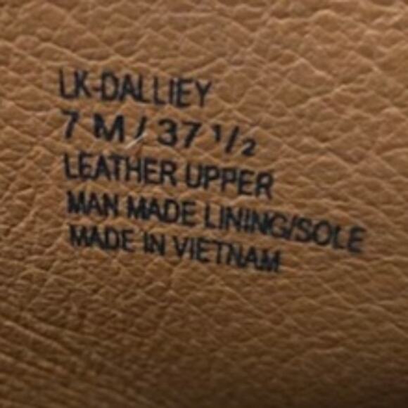 Lucky Brand Dalley Taupe Leather Peep-Toe Mules – Women's 7M - Picture 6 of 6